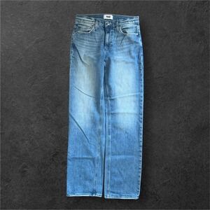Paige High Rise Women Size 25 Straight Leg Jeans Light Wash Denim Pants